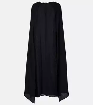 Жоржетовое платье миди Plan C, черный