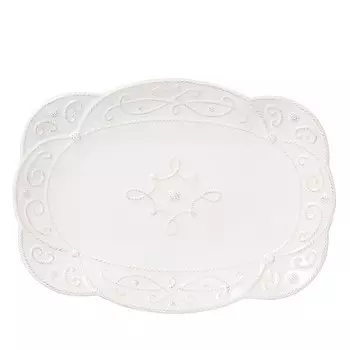 Жюлиан Жарден дю Монд 15-дюймовое блюдо Juliska, белый