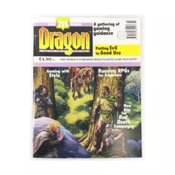 Журнал #215 "Gaming With Style, Running RPGs For Beginners, New Kits for Red Death Campaigns", Dragon Magazine (UK Edition) #201 - #250