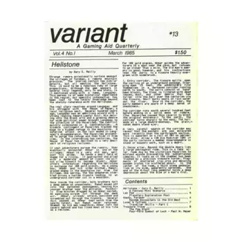 Журнал Vol. 4, #1 "Hellstone Scenario, Random Encounters in the Old West, Four-Fold Symbol of Luck", Variant Magazine