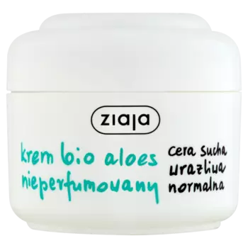Ziaja Bio Aloes Крем для лица без запаха для сухой, чувствительной и нормальной кожи, дневной и ночной, 50 мл