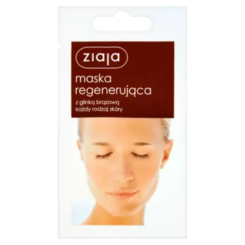 Ziaja регенерирующая маска для лица с коричневой глиной, 7 мл