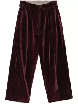 Ziggy Chen бархатные брюки, красный