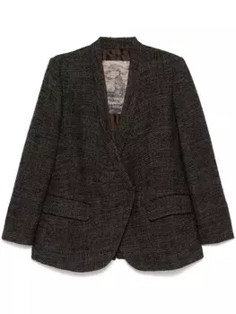 Ziggy Chen блейзер из букле, черный