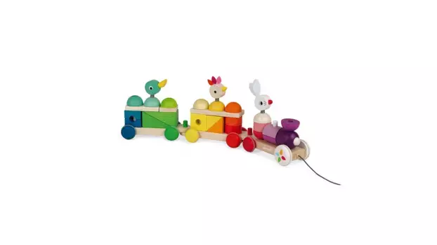 Zigolos pull bunny, курица и утка большая Janod