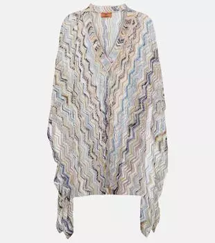 Зигзаг кафтан Missoni Mare, синий