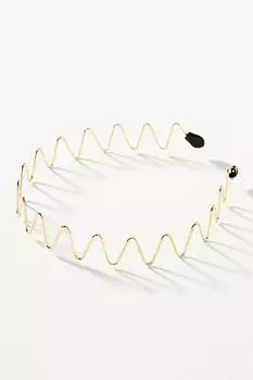 Зигзагообразная повязка на голову, золото