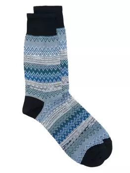 Зигзагообразные носки Missoni, синий