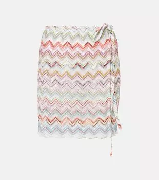 Зигзагообразный пляжный парео с ламе Missoni, Multicolored