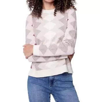 Зигзагообразный свитер в пудровом цвете CHARLIE B, цвет powder