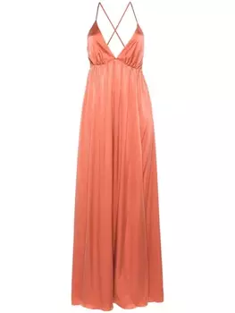 ZIMMERMANN атласное платье макси, розовый