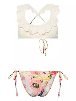 ZIMMERMANN бикини Alight Frill, нейтральный цвет