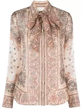 ZIMMERMANN блузка Matchmaker с завязками, нейтральный цвет