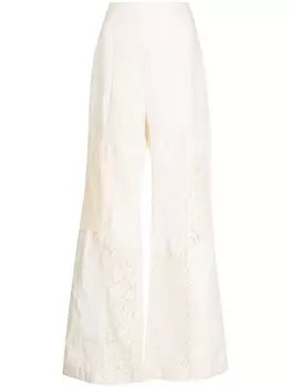 ZIMMERMANN брюки Luminosity широкого кроя, нейтральный цвет