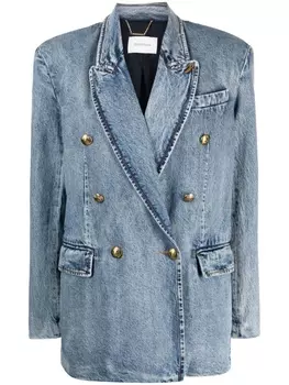 ZIMMERMANN двубортный блейзер из денима, синий