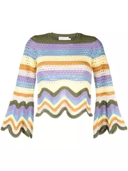 ZIMMERMANN джемпер с фестонами, желтый