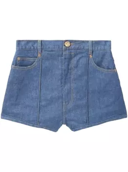 ZIMMERMANN джинсовые шорты с завышенной талией, синий