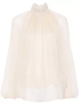 ZIMMERMANN иллюстрация Блузка с кружевным краем, нейтральный цвет