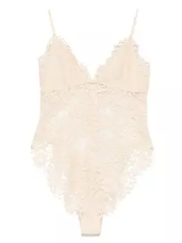 ZIMMERMANN иллюстрация кружевного боди, нейтральный цвет