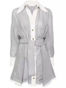 ZIMMERMANN иллюстрированное мини-платье с защипами, белый