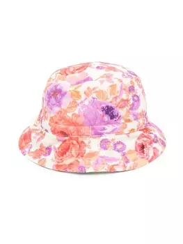 ZIMMERMANN Kids двусторонняя панама с цветочным принтом, синий