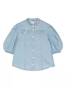 ZIMMERMANN Kids джинсовая рубашка Waverly Utility, синий