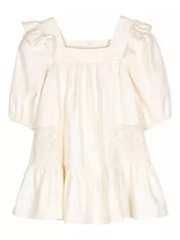 ZIMMERMANN Kids джинсовое платье Halliday, нейтральный цвет