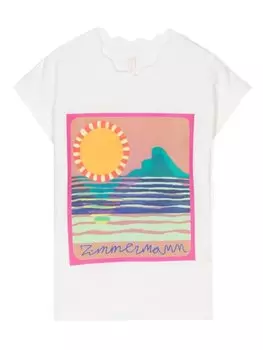 ZIMMERMANN Kids футболка Junie с короткими рукавами, белый