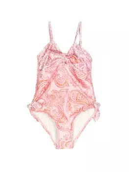 ZIMMERMANN Kids купальник Ottie с принтом пейсли, розовый