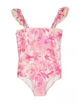 ZIMMERMANN Kids купальник с принтом, розовый