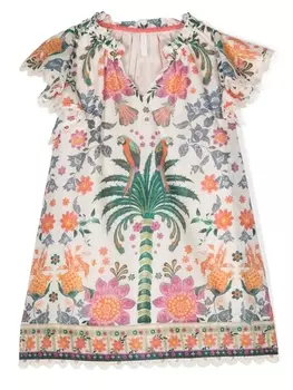 ZIMMERMANN Kids платье Ginger А-силуэта, синий