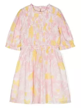 ZIMMERMANN Kids платье Pop со сборками и цветочным принтом, розовый