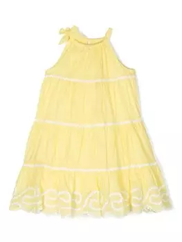 ZIMMERMANN Kids платье с бантом, желтый