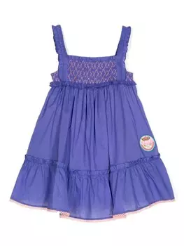 ZIMMERMANN Kids платье с оборками, синий