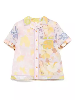 ZIMMERMANN Kids рубашка с цветочным принтом, розовый