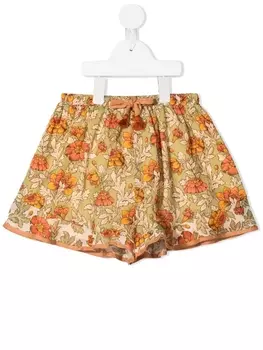 ZIMMERMANN Kids шорты Andie с цветочным принтом, зеленый