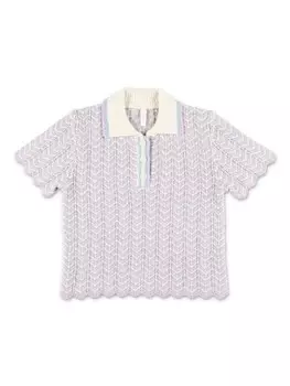 ZIMMERMANN Kids трикотажная рубашка поло Halliday, нейтральный цвет