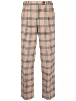 ZIMMERMANN клетчатые брюки Luminosity строгого кроя, серый