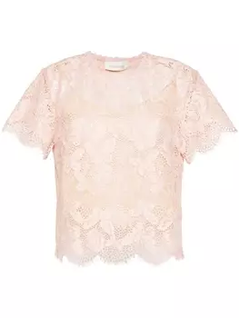 ZIMMERMANN кружевной топ Harmony, розовый