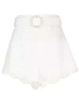 ZIMMERMANN кружевные шорты с завышенной талией, белый