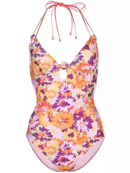 ZIMMERMANN купальник с цветочным принтом, розовый