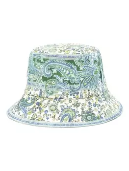 ZIMMERMANN льняная панама с цветочным принтом, синий