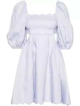 ZIMMERMANN льняное платье мини Halliday, фиолетовый