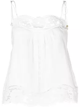 ZIMMERMANN льняной топ August с английской вышивкой, белый