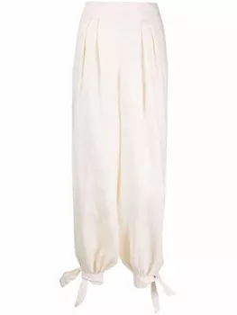 ZIMMERMANN льняные брюки свободного кроя, нейтральный цвет