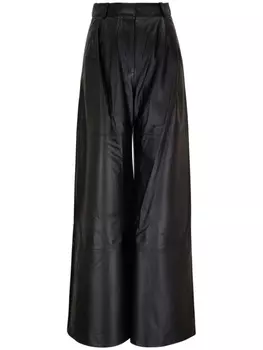 ZIMMERMANN Luminosity wide-leg leather trousers, черный