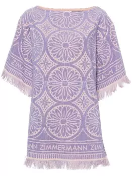 ZIMMERMANN махровое платье мини Hallday, розовый