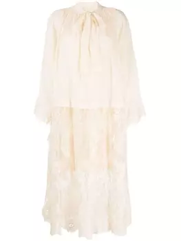 ZIMMERMANN многослойное платье-рубашка Luminosity, нейтральный цвет