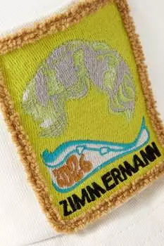 ZIMMERMANN Панама из хлопкового твила с аппликацией, слоновая кость
