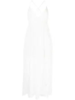 ZIMMERMANN платье-комбинация Lexi с вышивкой, белый